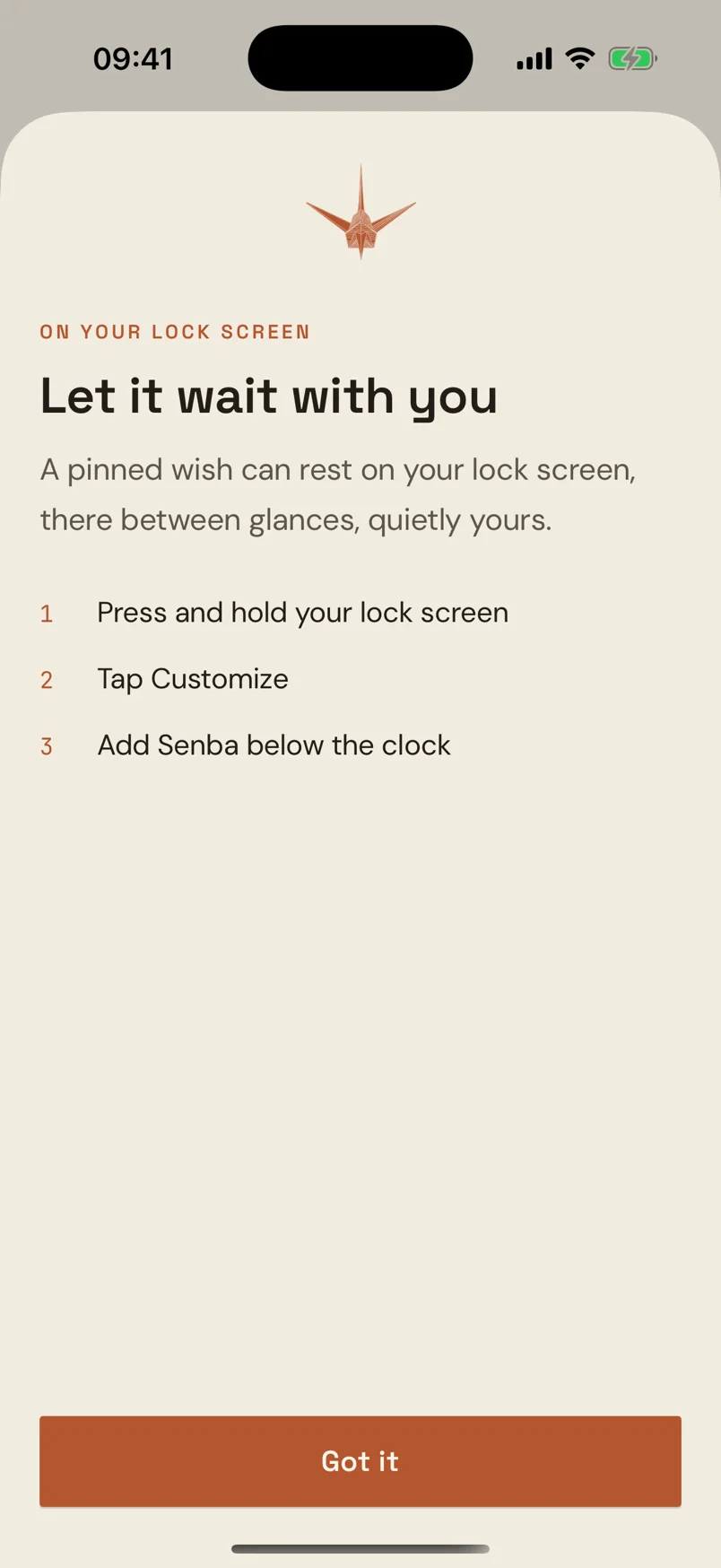 A short walkthrough for adding the Senba widget to your Lock Screen.